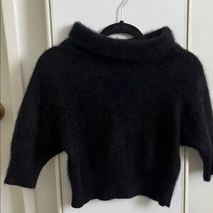 Vintage Esprit Angora Cropped Cowl Neck Sweater